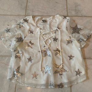 Show me your mumu sequin star top